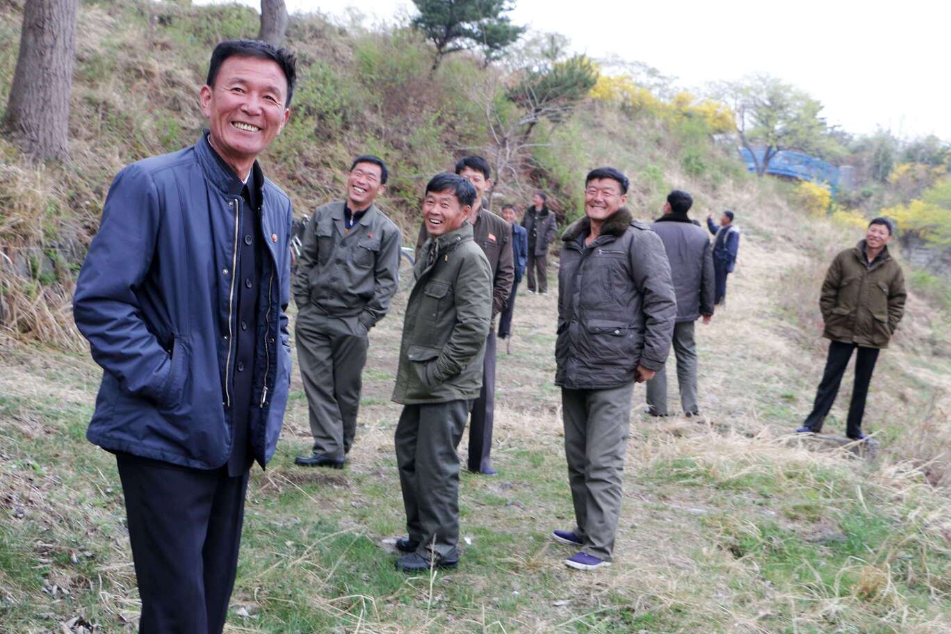 Group of men. northern region of north korea.  1   1 